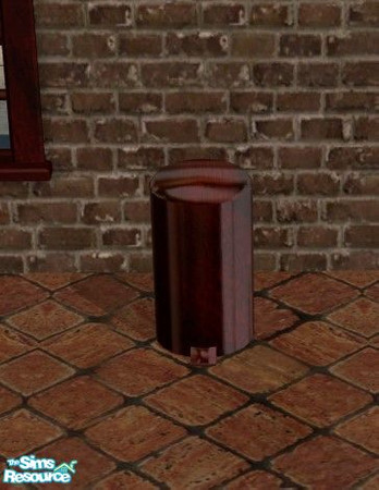 Sims 2 — Mahogany Kitchen - Trashcan by Malitia — Part of "Mahogany Kitchen" Set.