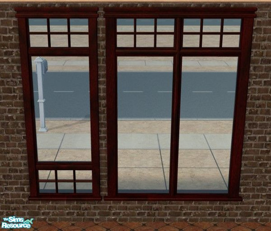 Sims 2 — Mahogany Kitchen - Windows by Malitia — Part of "Mahogany Kitchen" Set.