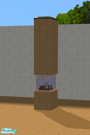 Sims 2 — Ignito Fireplace Brick Series - Yellow by spacemouse — Ignito Fireplace Brick Series - Yellow