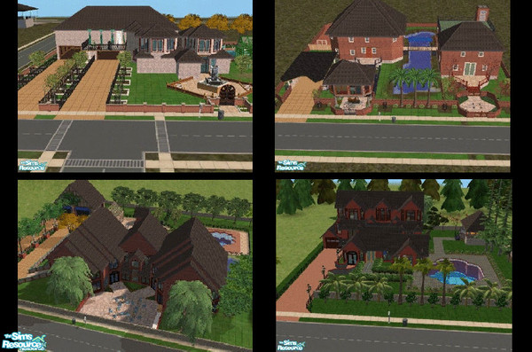 Sims 2 — The Best Four by alanmm115 — This set contains four lots created by me