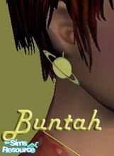 Sims 2 — Saturn Earrings by buntah — Earrings to match the Saturn necklace. Requires Dr Pixel's mesh, which you can get