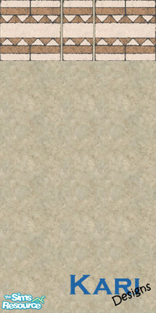 Sims 2 — Top-tile Stucco by kariminger — One of nine walls that match 3 Maxis tiles all found under the stone section.