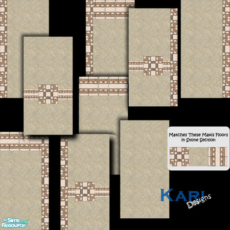 Sims 2 — Stucco & Stone Wall Set by kariminger — These nine walls match 3 Maxis tiles all found under the stone