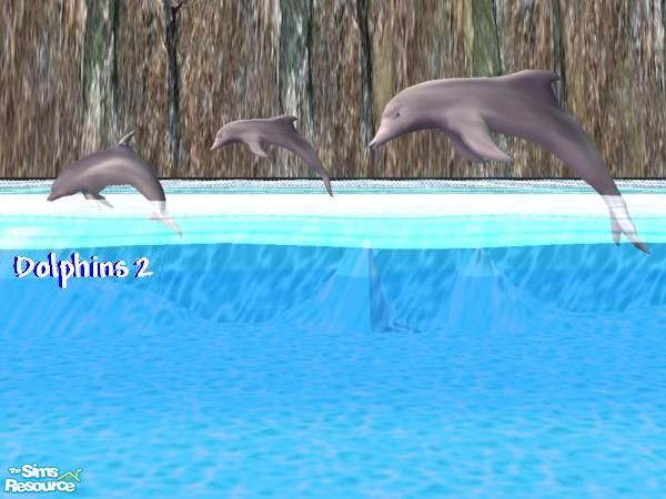 Sims 2 — Dolphins 2 by Suiryuue — Here's some Dolphins to add to your Sim Zoo. They were made for a pond. I used the