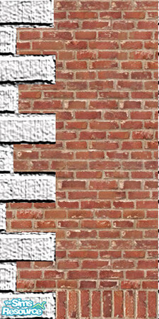 Sims 2 — Bricks with white edge2 by Sab — Large white bricks on the side (Left Side side) *Updated*