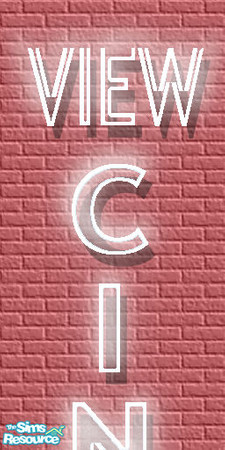 Sims 2 — Hollywood WOF Cinema Neon Top by scarredpinky — This is the Neon sign (top half) that goes with the Hollywood