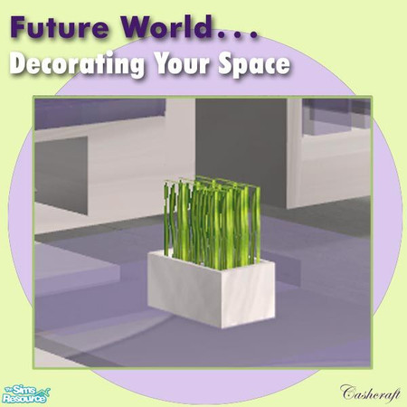 Sims 2 — Decorating Your Space--Small Wheat Grass by Cashcraft — If you are station on a barren, crater-filled rock of a