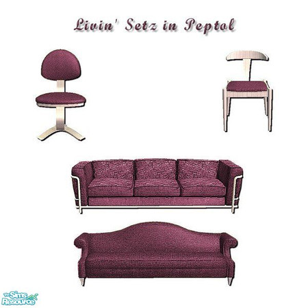Sims 2 — Livin' Setz in Peptol by iwubu — Crisp, clean and cool colors for your living space or study. Made to go with