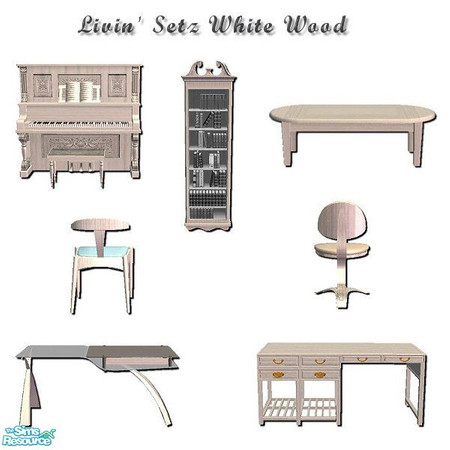 Sims 2 — Livin' Setz Woods by iwubu — The very essence of a clean and cool look, this white washed wood is ready for any