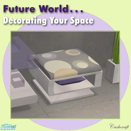 Sims 2 — Decorating Your Space--Chair/Ottoma by Cashcraft — Just because you are station on a barren, crater-filled rock