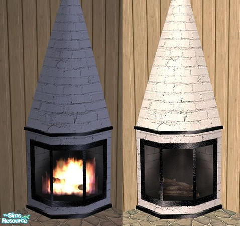 Sims 2 — Electrical Fireplaces - Brick Corner by Bitzybus — Electrical fireplaces, works the same way and with the same