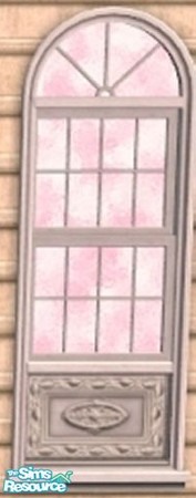 Sims 2 —  by oldmember_Piej — Let in the light without compromising privacy. This soft violet frosted window prevents