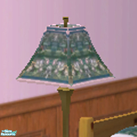 Sims 2 — emb summer walk set by oldmember_Lisa_Banks —  this set has 1 beding 1 lamp 1 wall