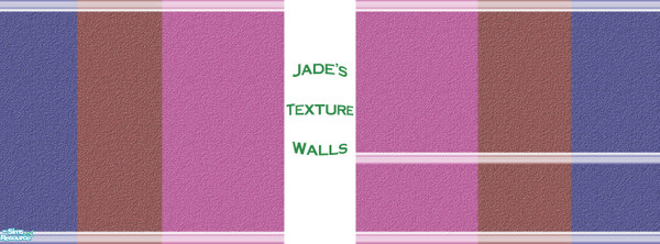 Sims 2 — Jade's Texture Walls Set by Jade0229 — A set of three solid textured walls having top and bottom baseboards and