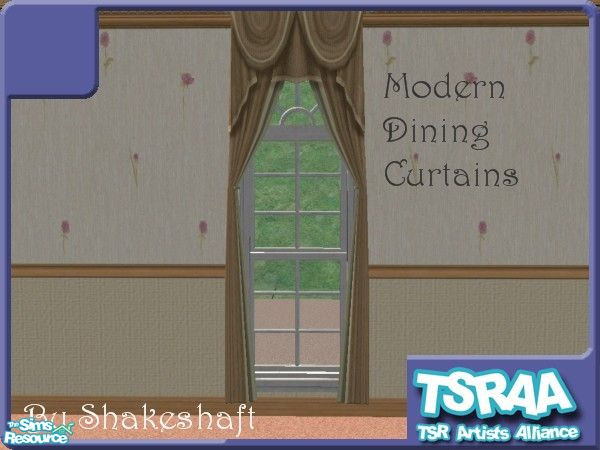 Sims 2 — Modern Dining Curtains by TSR Archive — Modern Dining Curtains, part of the Modern Dining Set...** TSRAA Member