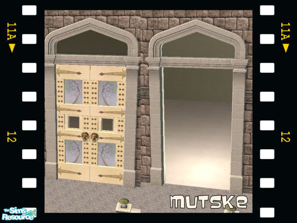 Sims 2 — Big doors big version by Mutske — Recolor from the medival doors.