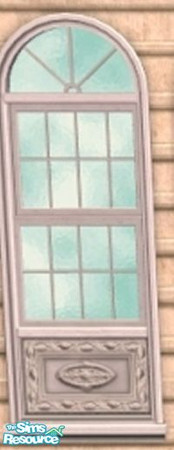 Sims 2 —  by oldmember_Piej — Let in the light without compromising privacy. This aqua (blue, green) frosted window