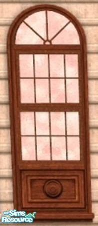Sims 2 —  by oldmember_Piej — Let in the light without compromising privacy. This pink and rose frosted window prevents