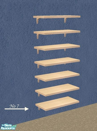 Sims 2 — Working Wall Shelves - Shelf 7 by Bitzybus — Working Wall Shelves, all objects on the shelves can be used. The