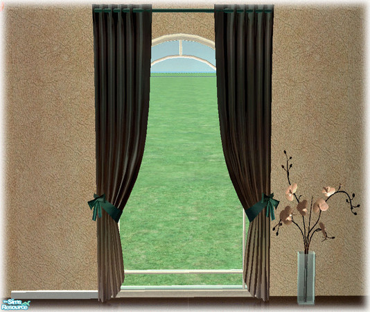 Sims 2 — The corner nook - brown curtains by kibanahnah — A new set of 47 files. enjoy!
