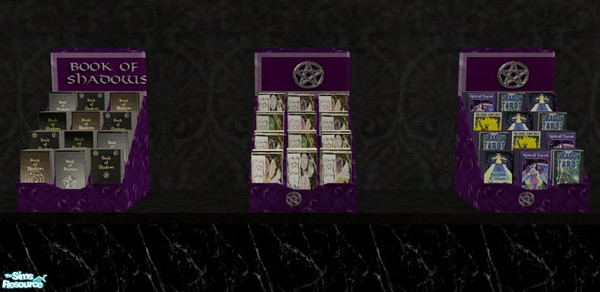 Sims 2 — Pagan Themed Counter Displays by HChangeri — Here is set for your local pagan store. Set includes: BOS display,