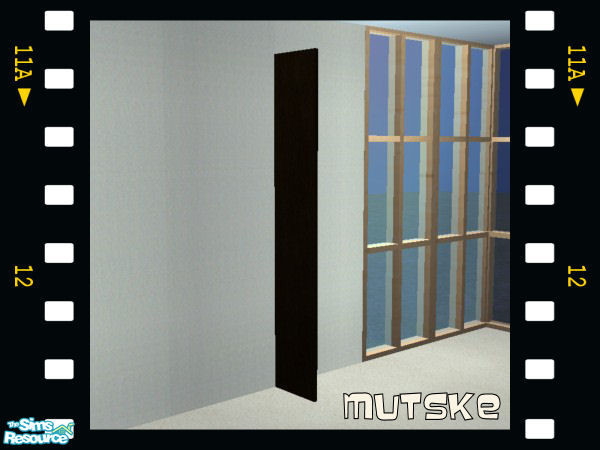 Sims 2 — Wall Shelves Wenge Side Room Divider by Mutske — Recolor from the set "Working Wall Shelves" by
