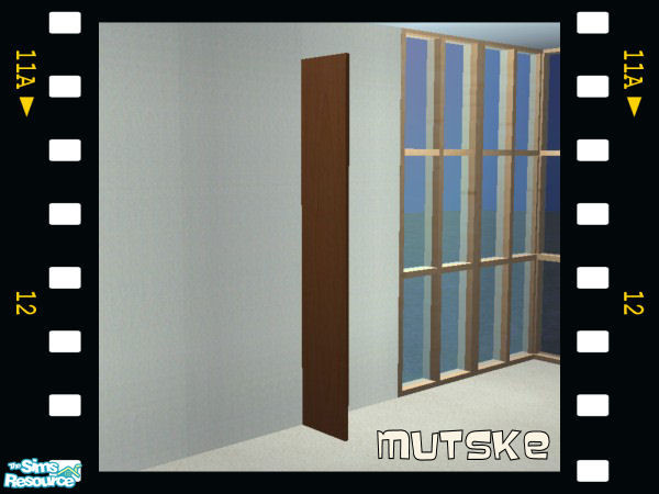Sims 2 — Wall Shelves Orange Side Room Divider by Mutske — Recolor from the set "Working Wall Shelves" by