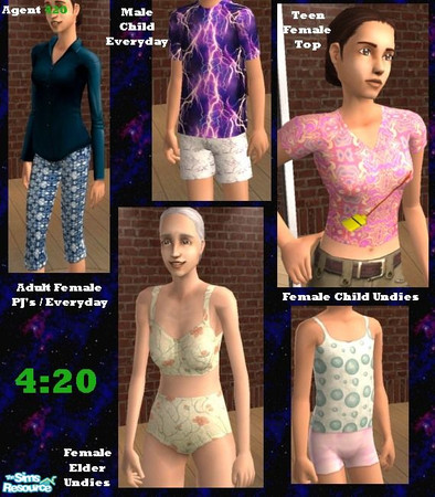 Sims 2 — Discount Items Bin # 1 by Agent420 — In This first Discount Items bin, you find a Satin Sleepwear Everyday/PJ