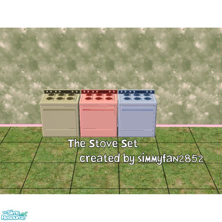 Sims 2 — The Cheap Stove Set by simmyfan2852 — The cheap stove set includes 3 new colored stoves for you kitchen!