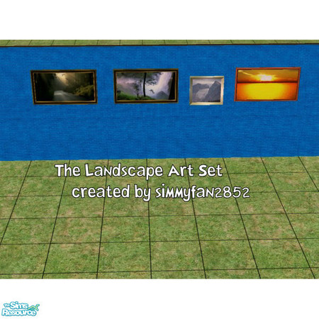 Sims 2 — The Landscape Art Set by simmyfan2852 — The Land Scape Art Set brings you four paintings of different landscapes