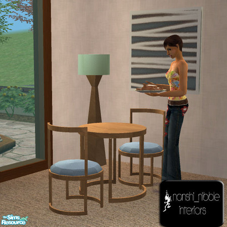 Sims 2 — I Love Blue Dining Chair Blue Recolour by Nanshi — Recolour of 'west elm' dining chair. You will absolutely NEED
