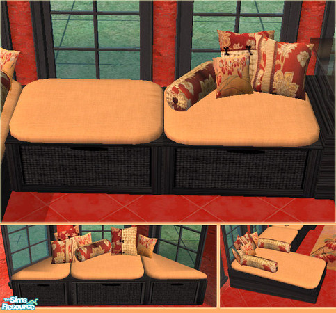 Sims 2 — Asian  Sun Room - Sectional Base by Simaddict99 — black wood/basket base for all sectional pieces. Requires my