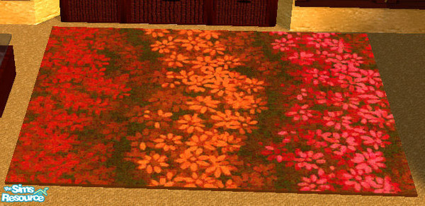 Sims 2 — WRed - Sun Room - Rug by Simaddict99 — warm rug, requires Echo's 3 x 4 rug mesh, see link below.