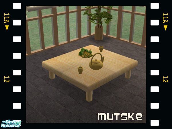 Sims 2 — China Love Redoak Table by Mutske — Recol from a set from PeggySims2. Please download the original meshes.