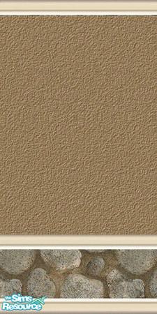 Sims 2 — Jade's Ochre & Stone Bottom Wall by Jade0229 — A beautiful ochre wall with a stone border along the bottom.