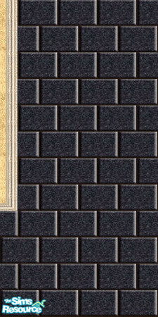 Sims 2 — Striped Bath 3 by Lorah — Gold and black tile