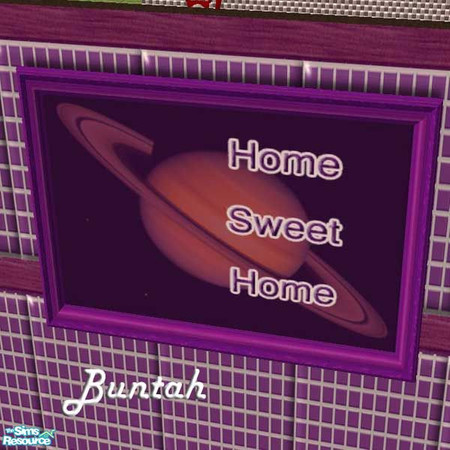 Sims 2 — Saturn Sweet Saturn Painting by buntah — This is a recolor of Maxis' Rainy Day Main Street painting.