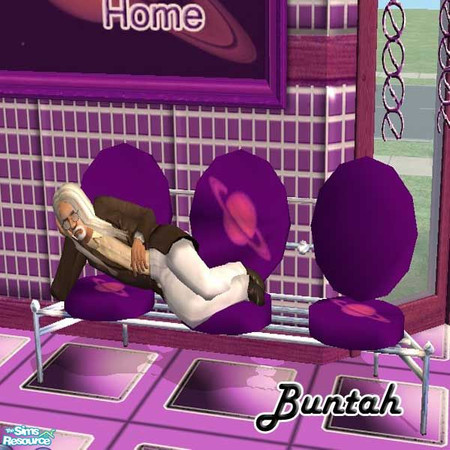 Sims 2 — Saturn Sofa by buntah — This is the sofa for my Saturn Living set. It requires my Space Age Sofa mesh, which you