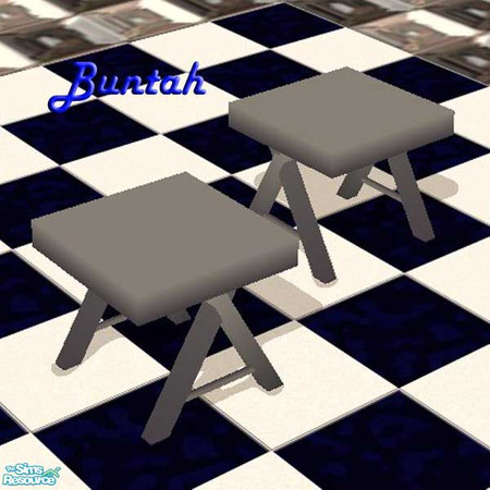 Sims 2 — Mad Scientist Plastic Bench by buntah — This is a metal bench and requires my Picnic Bench mesh, which you can