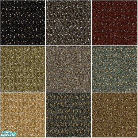 Sims 2 — Metal Carpets by queenmab75 — A set of carpets with metal flecks in them.