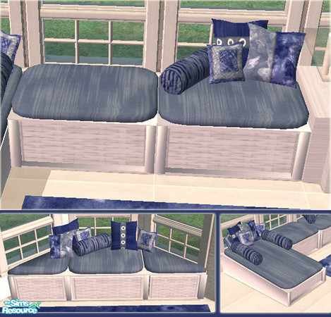Sims 2 — Cool Blue SR - White Sectional Base by Simaddict99 — This file will recolor the base on all 4 pieces shown. Link