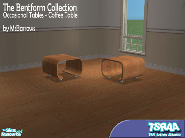 Sims 2 — Bentform Coffee Table (Small) by MsBarrows — The Bentform Collection features many lovely pieces in finest 60\'s