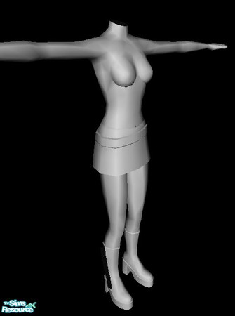 Sims 2 — mesh_lcmaffullriot by Grizzelda — This mesh has chunky heels and a cute itty-bitty skirt. I\'ve replaced the