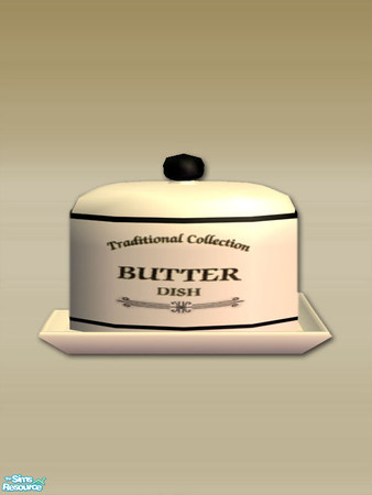 Sims 2 — Mt Lodge Series - Butter Dish - Mesh by Shakeshaft — Part of a set that contains all the decorative objects for