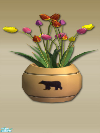 Sims 2 — Mt Lodge Series - Tulips Vase - Mesh by Shakeshaft — Part of a set that contains all the decorative objects for