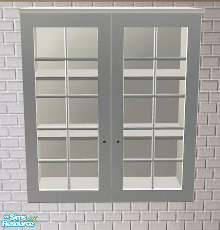 Sims 2 — New England Kitchen - Cupboard 2 Glassdoors by ShinoKCR — 6 Slots