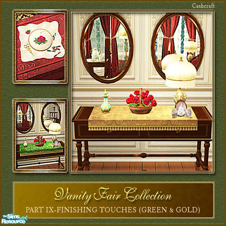 Sims 2 — Vanity Fair Finishing Touches - Sideboard Gold Cloth by Cashcraft — Part IX of the Vanity Fair collection, is
