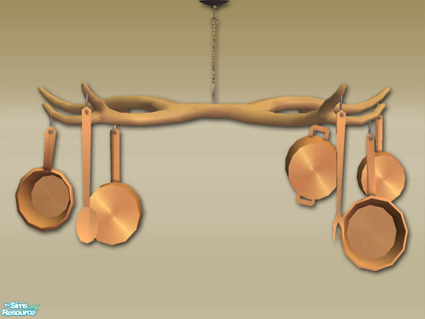 Sims 2 — Mt Lodge Series - Antler Pot Rack - Mesh by Shakeshaft — Part of a set that contains all the decorative objects