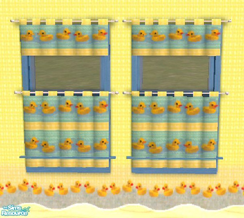 Sims 2 — Curtains With Duckies by Helena — -