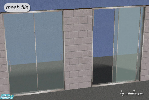 Sims 2 — Helios 2-tile sliding door by Windkeeper — *Updated June 29/06* This door takes all its colors from "Helios